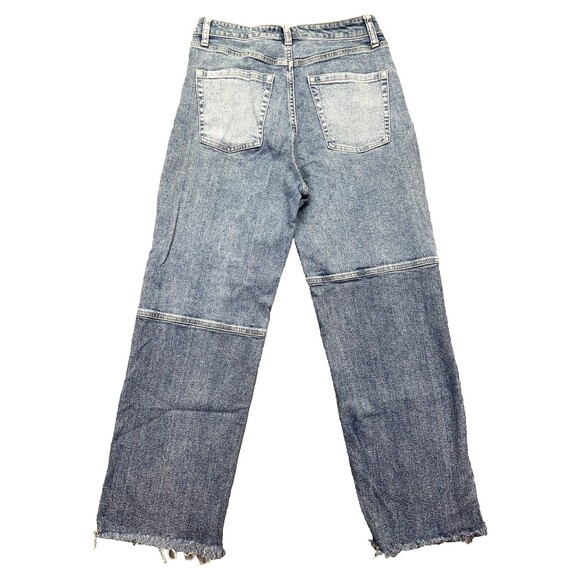 Wild Fable High Rise Straight Leg Jeans Women’s Size 8 Blue Button‎ Fly Raw Hem - Picture 11 of 14
